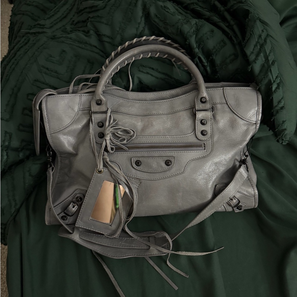 Balenciaga Gray Leather city Bag
